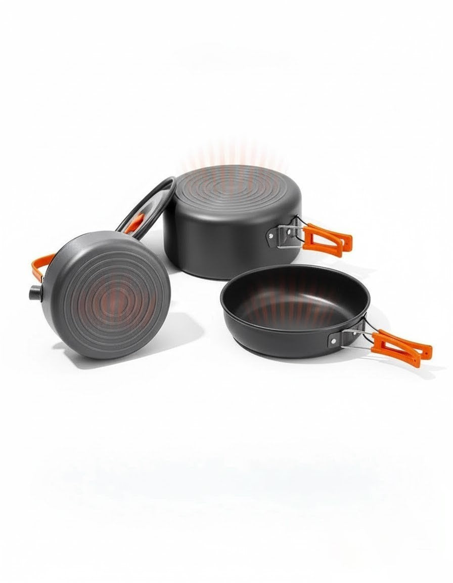 Portable Cookware Set for Outdoor Activities