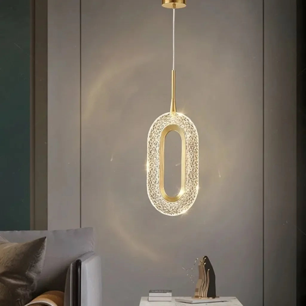 Elegant Crystal Vintage Oval Pendant