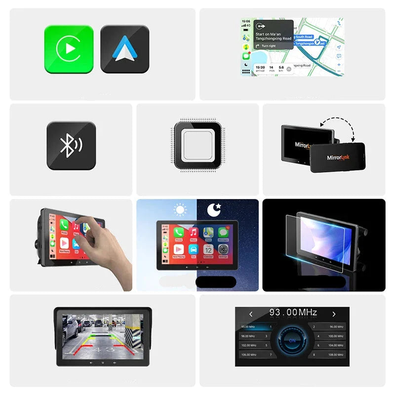 7" Carplay Multimedia Center Kit + Rear Camera + Wi-Fi + Bluetooth