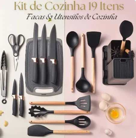 Complete Kitchen Utensils Set Kit 19 Pieces