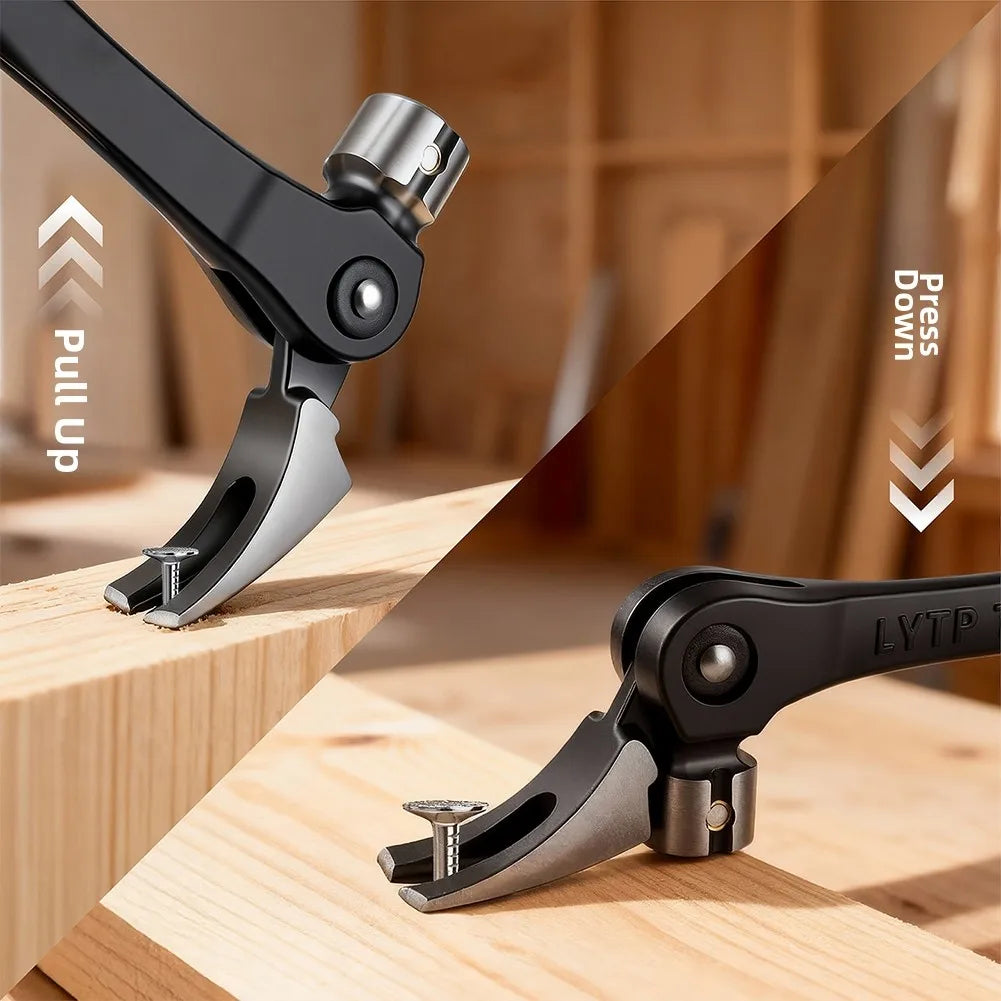 1pc Multifunctional Claw Hammer With Three Adjustable Angles Magnetic Nail Holder Comfort Grip Handle Nail Hammer Hand Tool