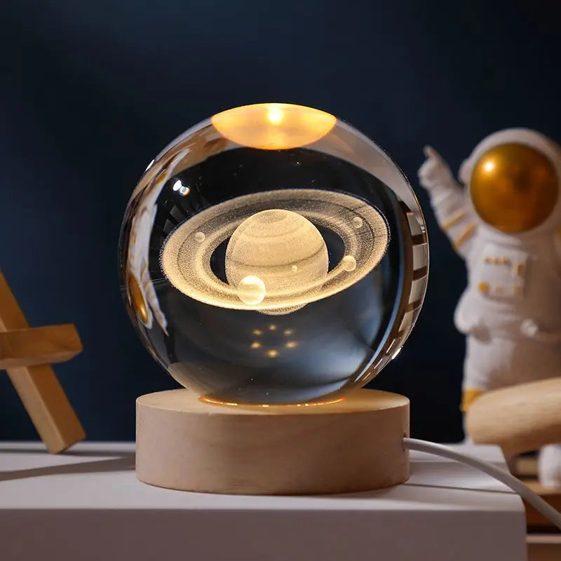 Solar System Crystal Lamp