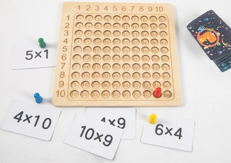 Wooden Montessori Multiplication Board Game