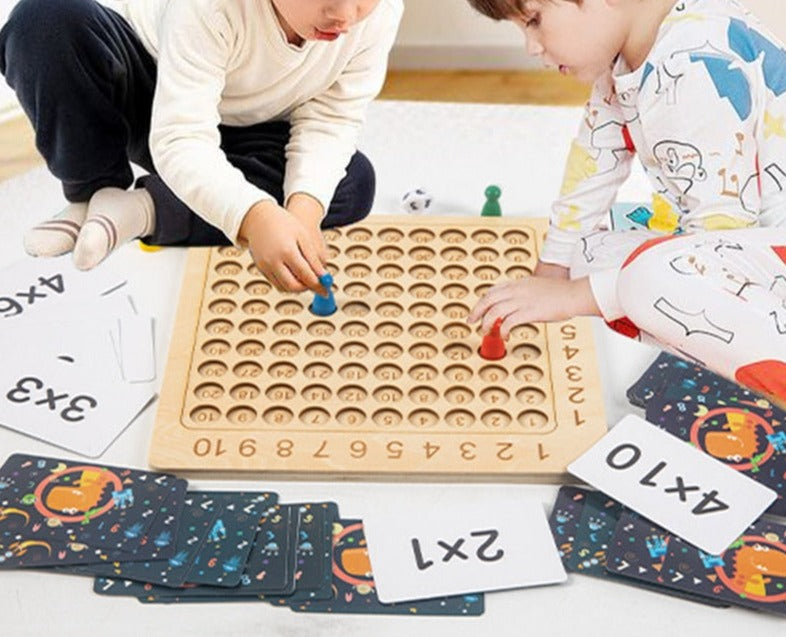 Wooden Montessori Multiplication Board Game