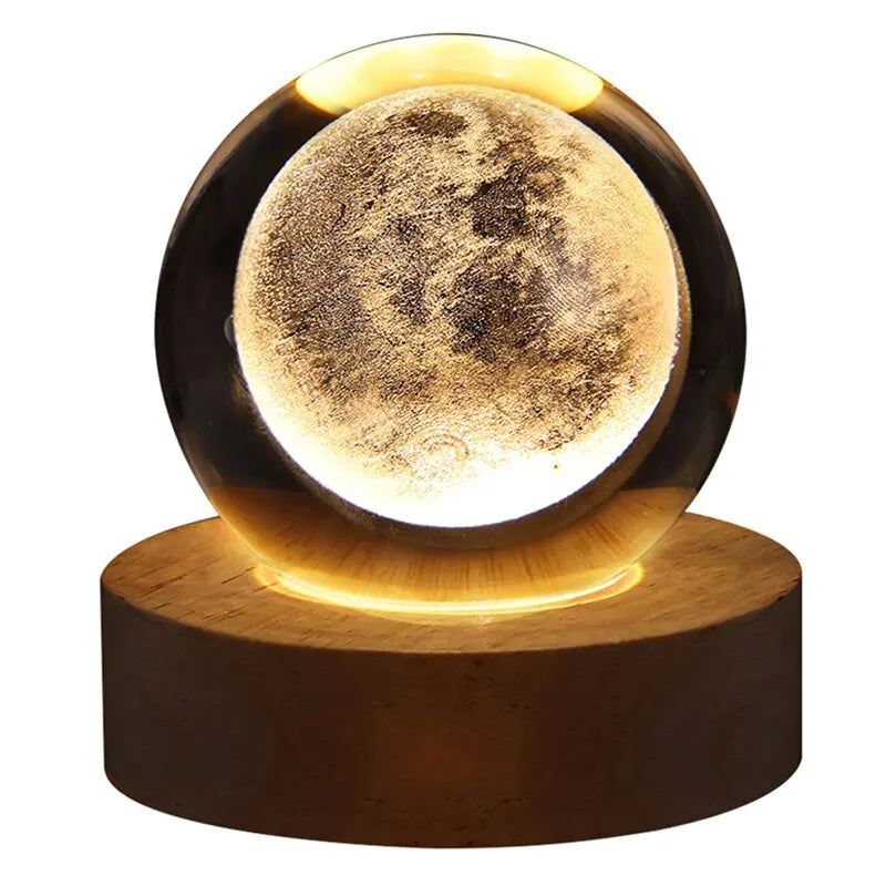 Solar System Crystal Lamp