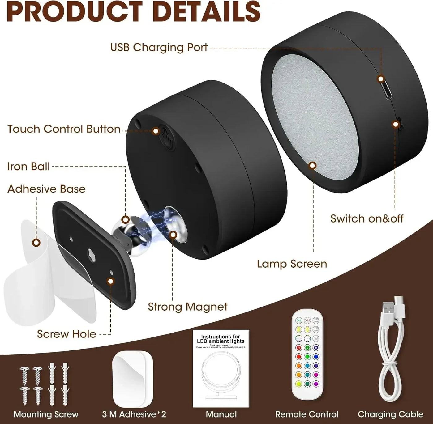 Modern Wireless LED Wall Light
