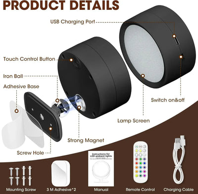 Modern Wireless LED Wall Light