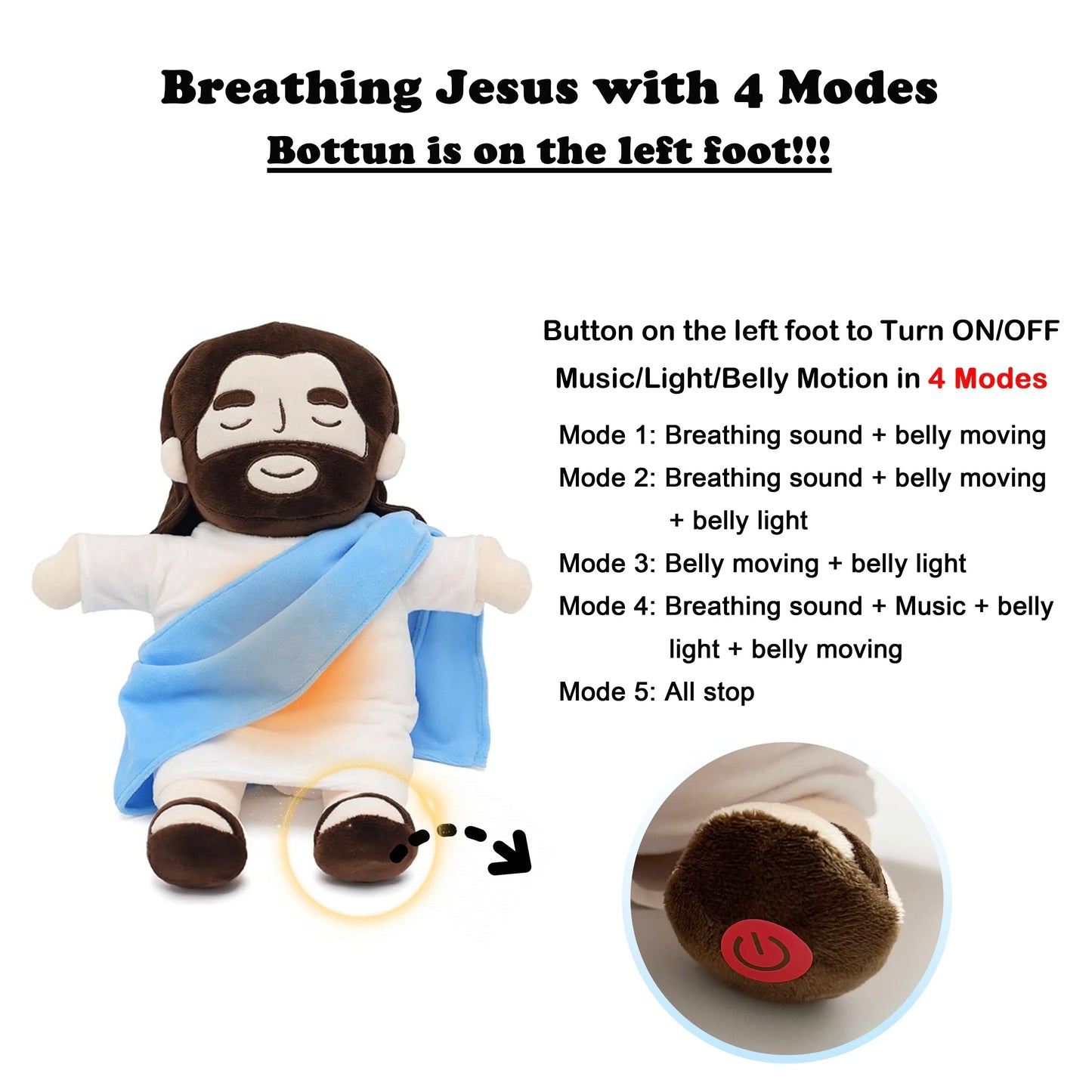 Anxiolytic Jesus Plush Toy