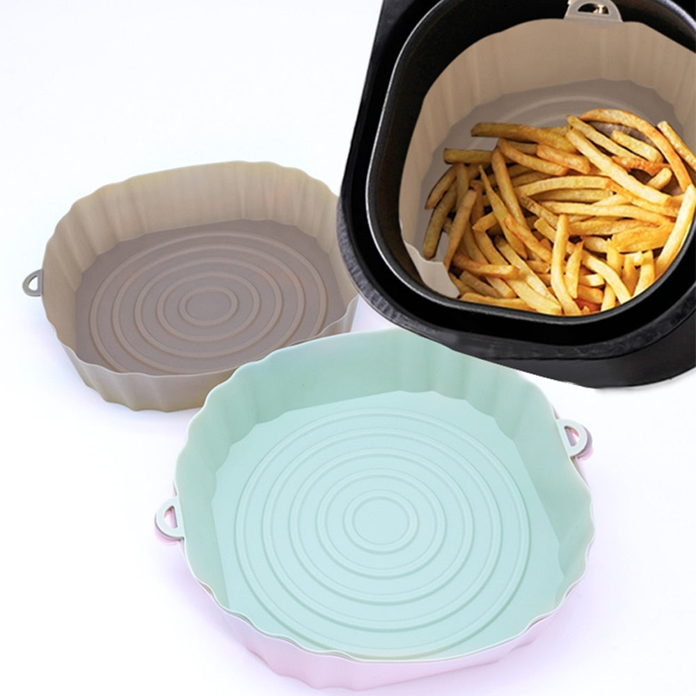 Kit 3 Permanent Silicone Trays for Air Fryer