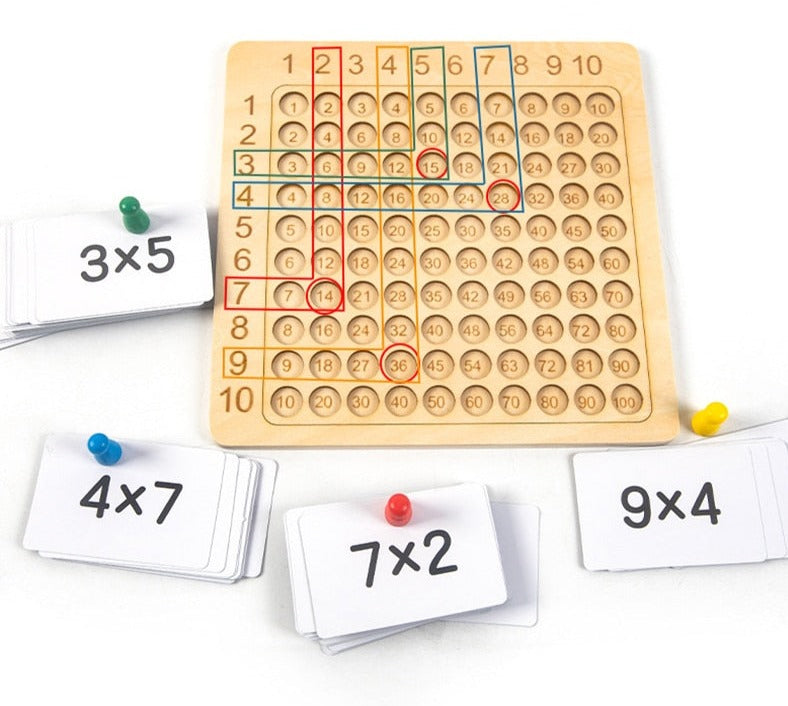 Wooden Montessori Multiplication Board Game