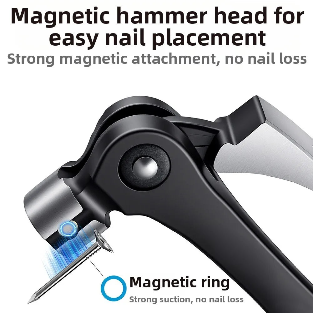 1pc Multifunctional Claw Hammer With Three Adjustable Angles Magnetic Nail Holder Comfort Grip Handle Nail Hammer Hand Tool