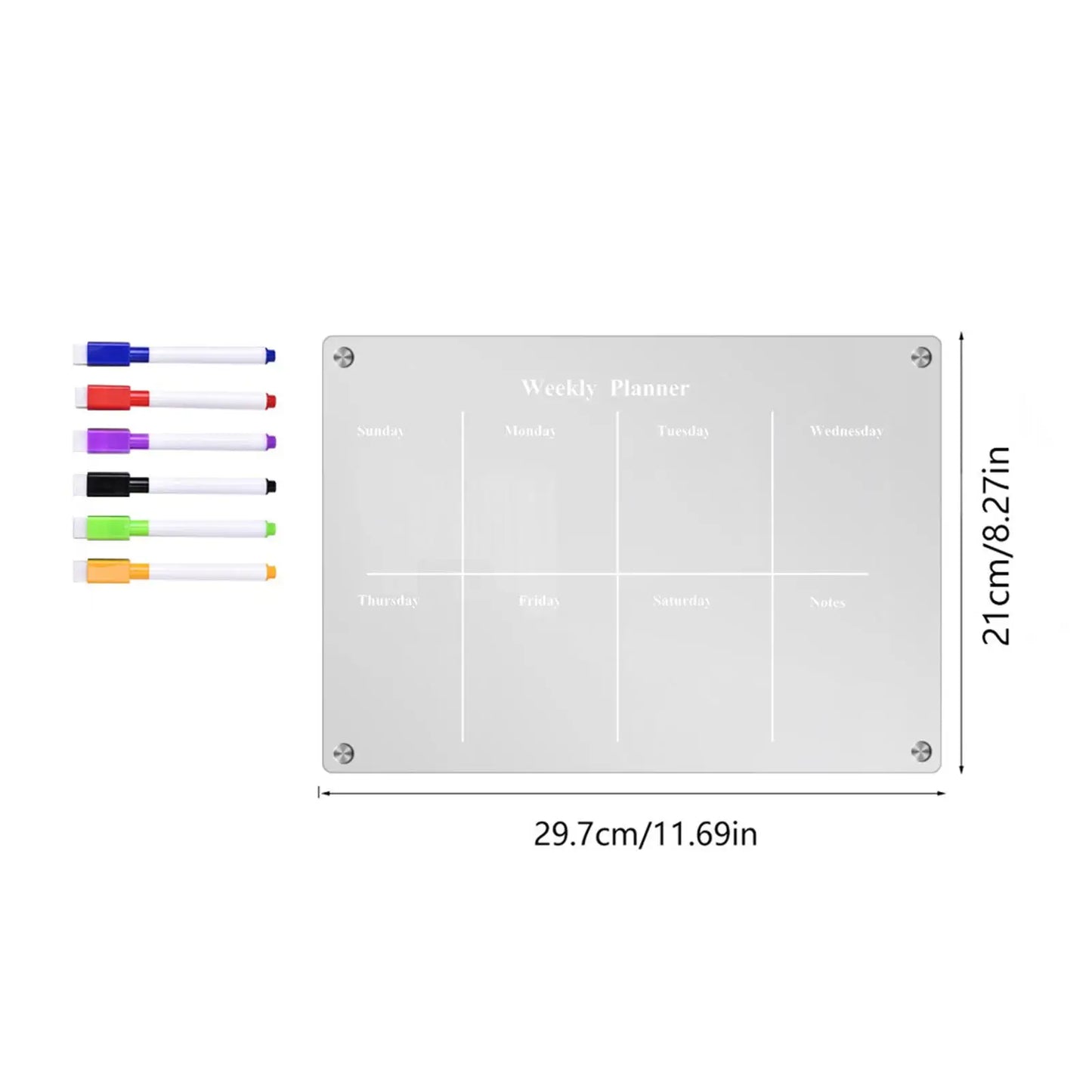 Acrylic Weekly Planning Board