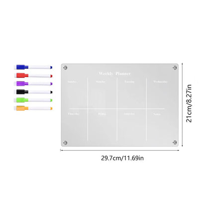 Acrylic Weekly Planning Board