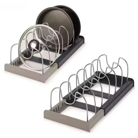 Expandable Pot and Lid Organizer Support
