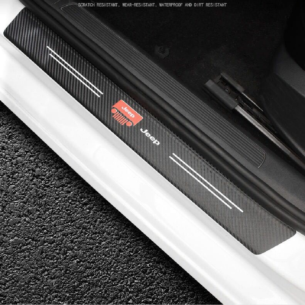 Car Door Sill Carbon Sticker Kit