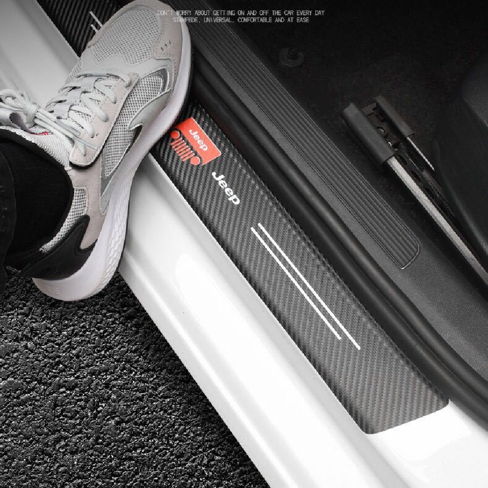 Car Door Sill Carbon Sticker Kit