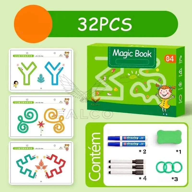 Children's Trace and Drawing Notebook with Erasable Ink