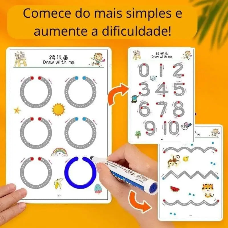 Children's Trace and Drawing Notebook with Erasable Ink
