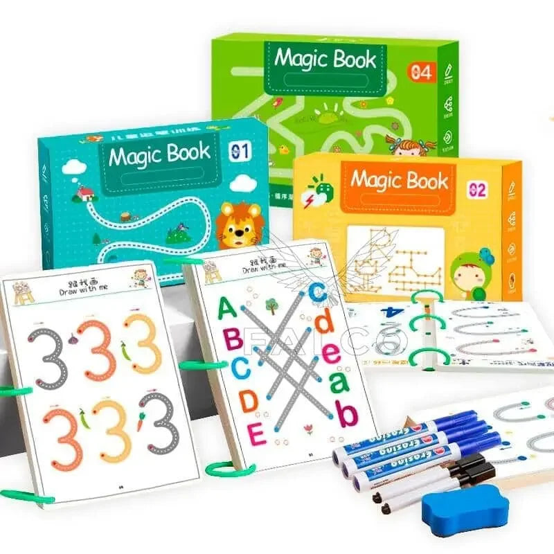 Children's Trace and Drawing Notebook with Erasable Ink