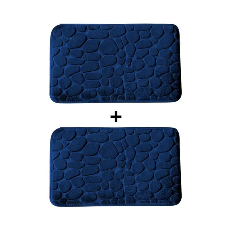 Kit of 2 Ultra Absorbent 3D Non-Slip Bathroom Mats