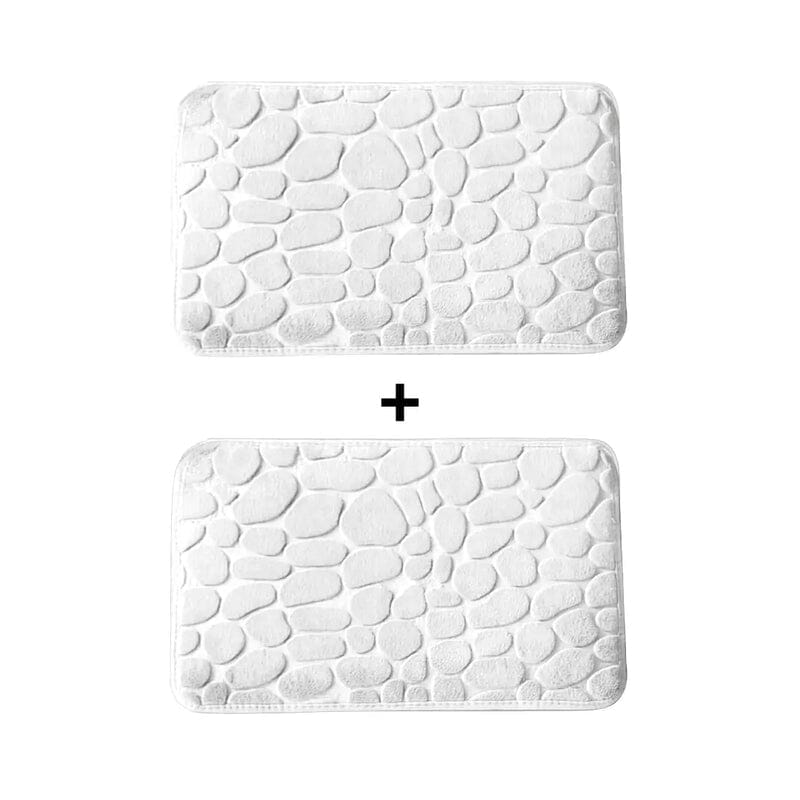 Kit of 2 Ultra Absorbent 3D Non-Slip Bathroom Mats