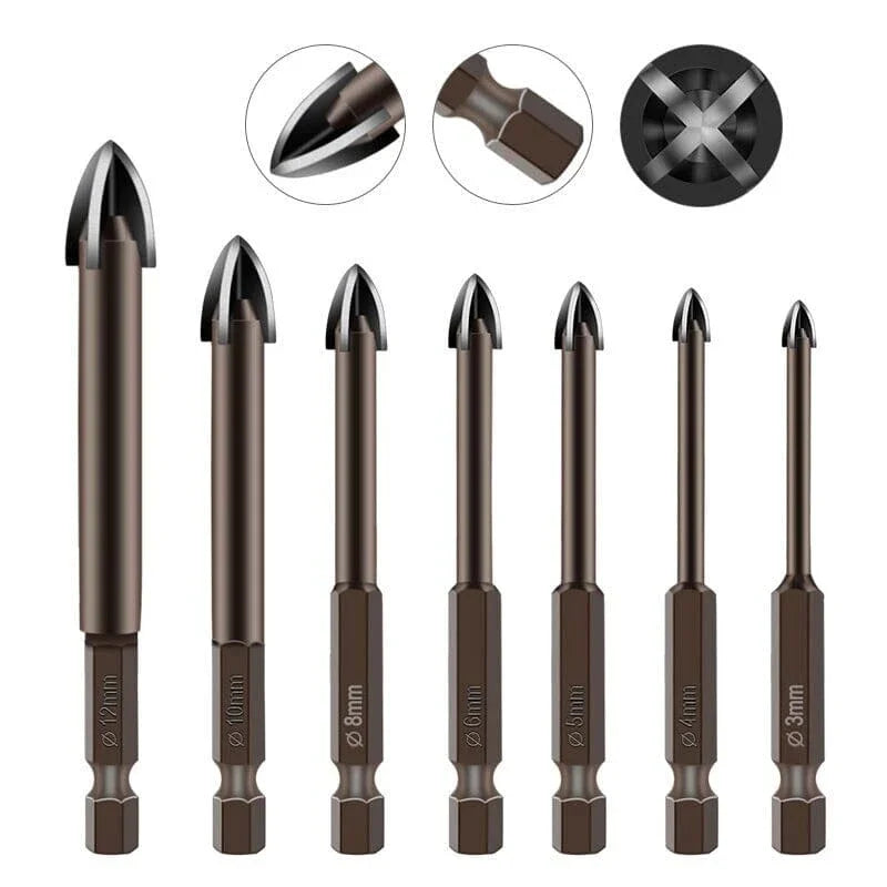 Kit of 7 Indestructible Universal Max Drill Bits