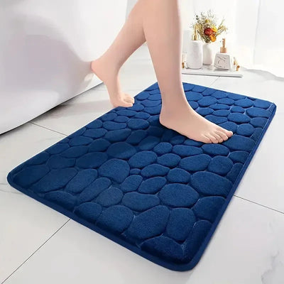 Kit of 2 Ultra Absorbent 3D Non-Slip Bathroom Mats