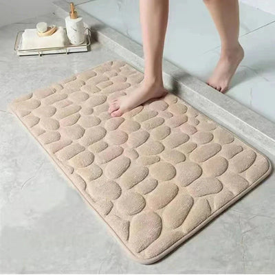 Kit of 2 Ultra Absorbent 3D Non-Slip Bathroom Mats