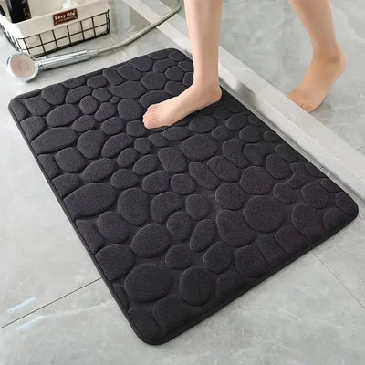 Kit of 2 Ultra Absorbent 3D Non-Slip Bathroom Mats