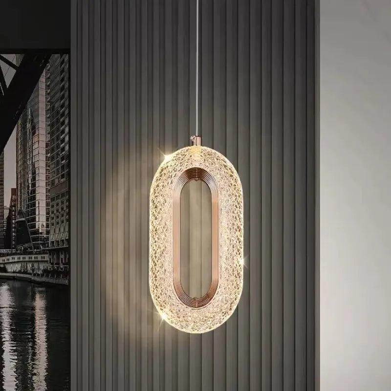 Elegant Crystal Vintage Oval Pendant