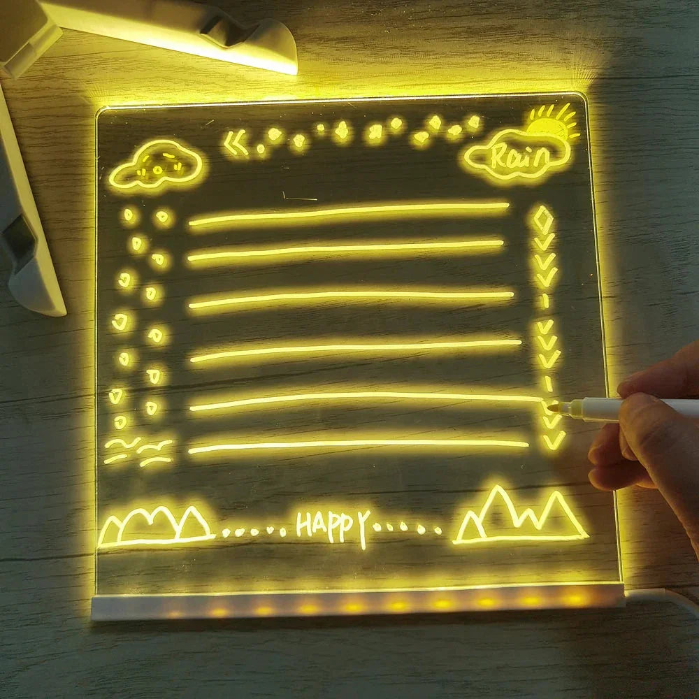Drawing and Note Board with Erasable Ink