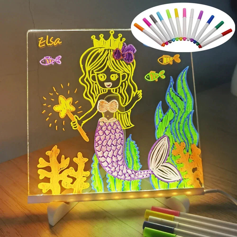 Drawing and Note Board with Erasable Ink