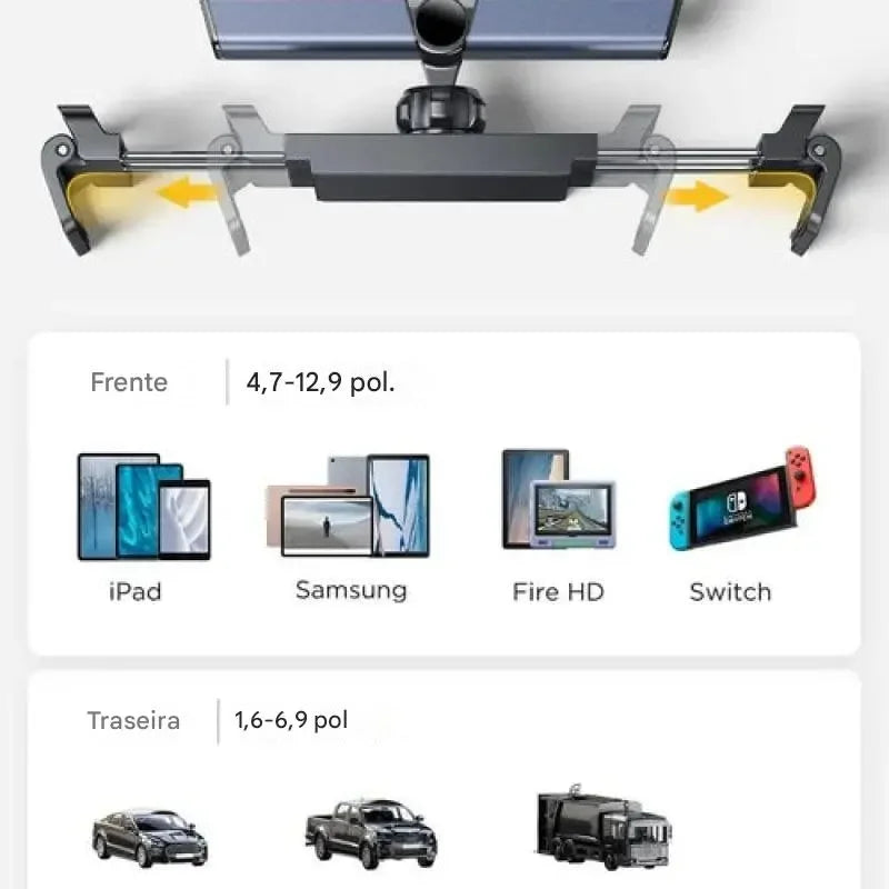 Tablet and Cell Phone Holder for the Back Seat